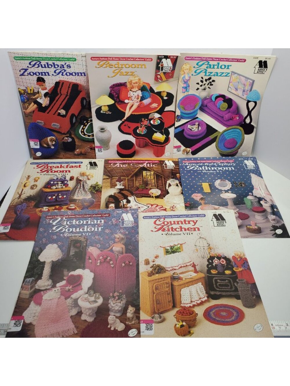 Annies Attic Fashion Doll Home Decor Crochet Pattern Booklets 8 Lot Guild